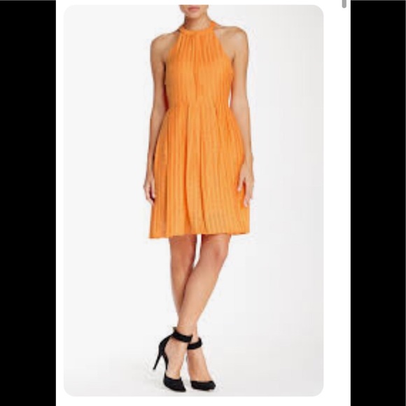 Cynthia Steffe poppy orange high neck dress - Picture 1 of 6